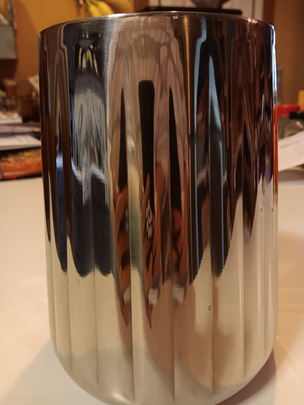 Threshold Silver Ribbed Metal Wine Cooler